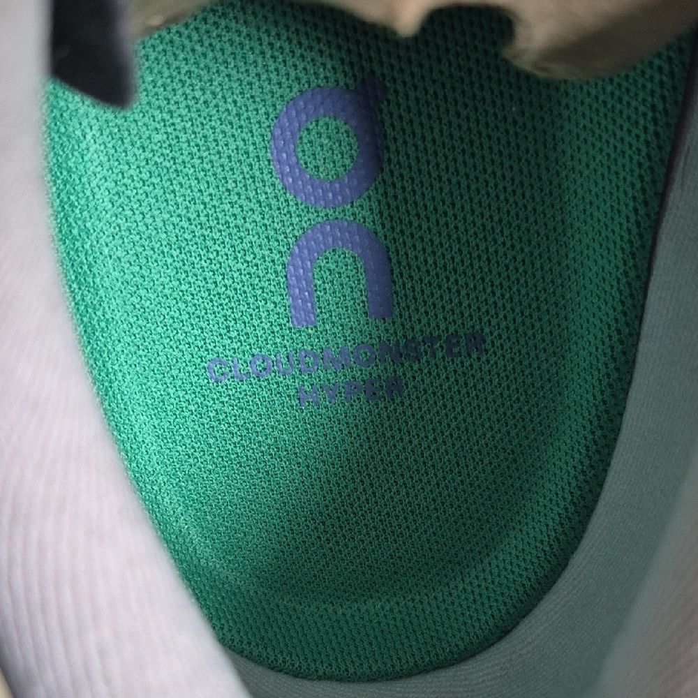 On Running White and Teal Women's Sneakers - Picture 3 of 16